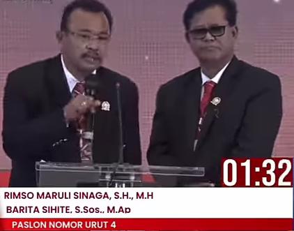 Rim Uli BintangTa Dalam Debat Fokus Mewujudkan Aspirasi Masyarakat Untuk Dairi Yang Bermartabat Maju Mandiri dan Sejahtera