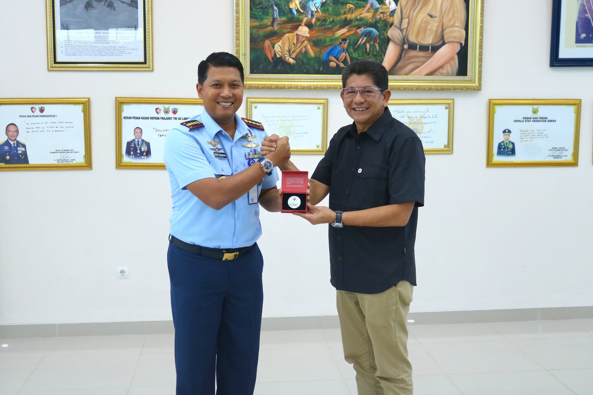 Lanud Raden Sadjad Fasilitasi Diseminasi Nilai Kepalangmerahan bersama PMI Natuna