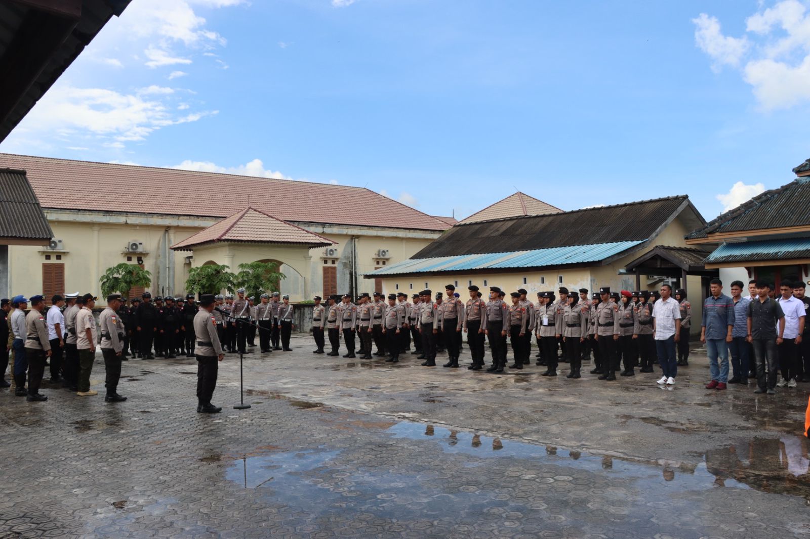 Polres Natuna Gelar Apel Gabungan Pengamanan Debat Publik Pilkada 2024