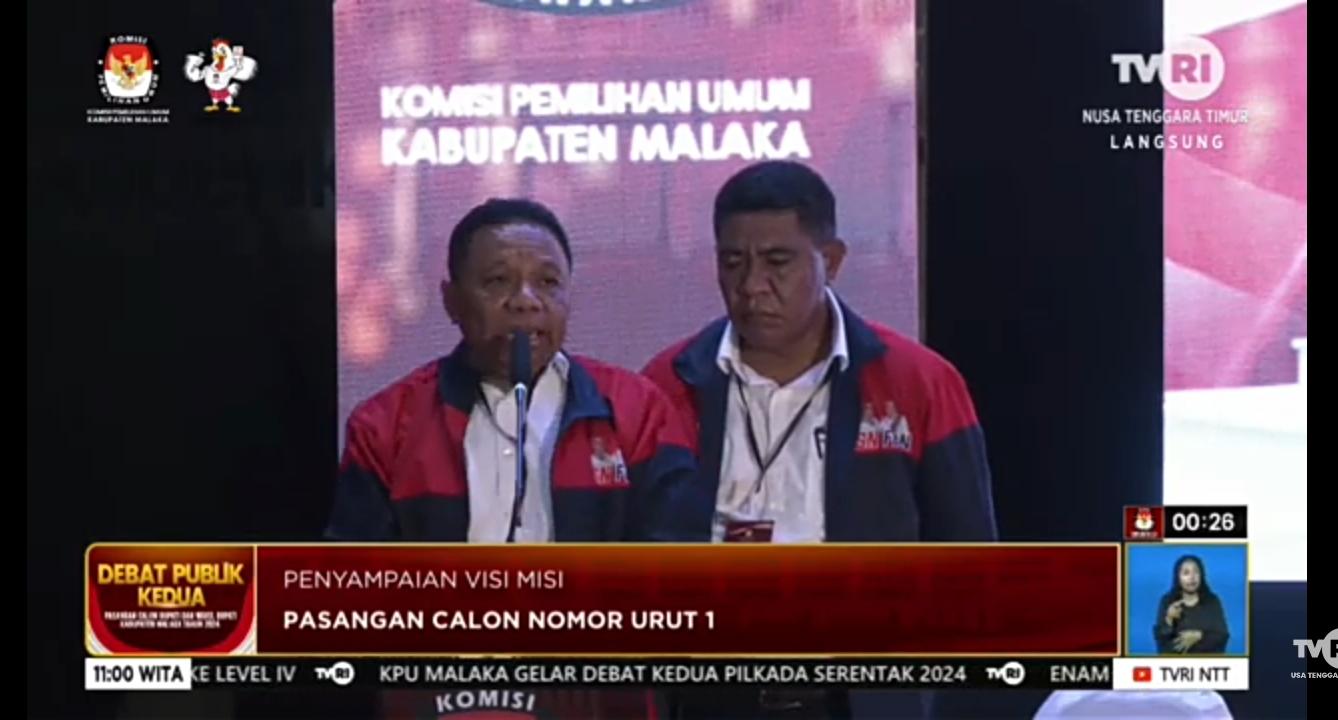 Debat publik kedua ini lah visi-misi paslon nomor urut 1 SN-FBN