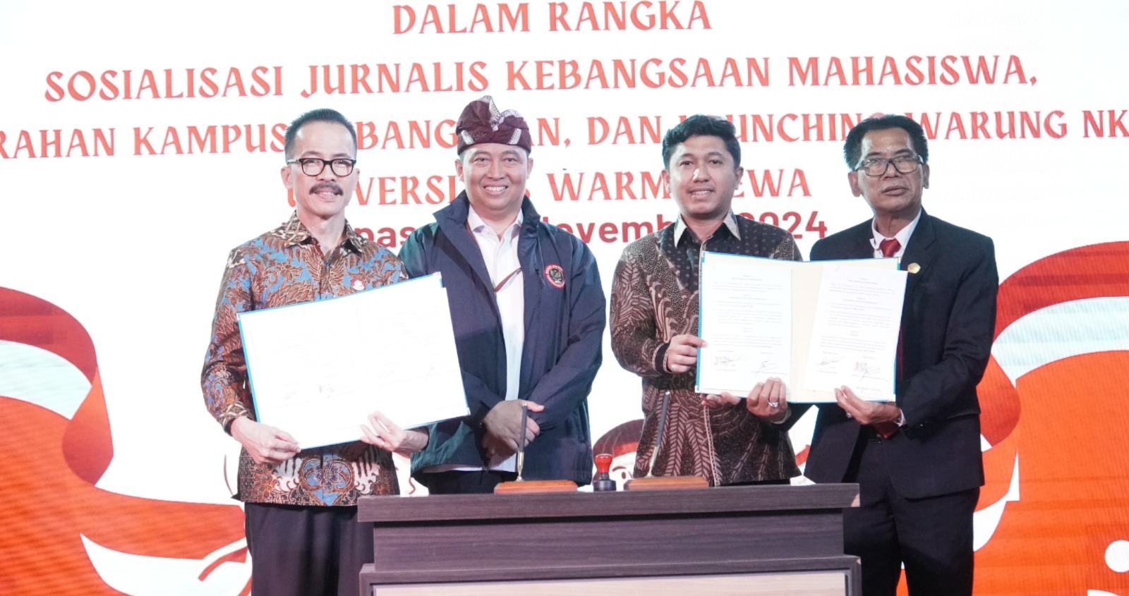 Geber Jurnalis Kebangsaan Mahasiswa, Universitas Warmadewa Terima Penghargaan BNPT