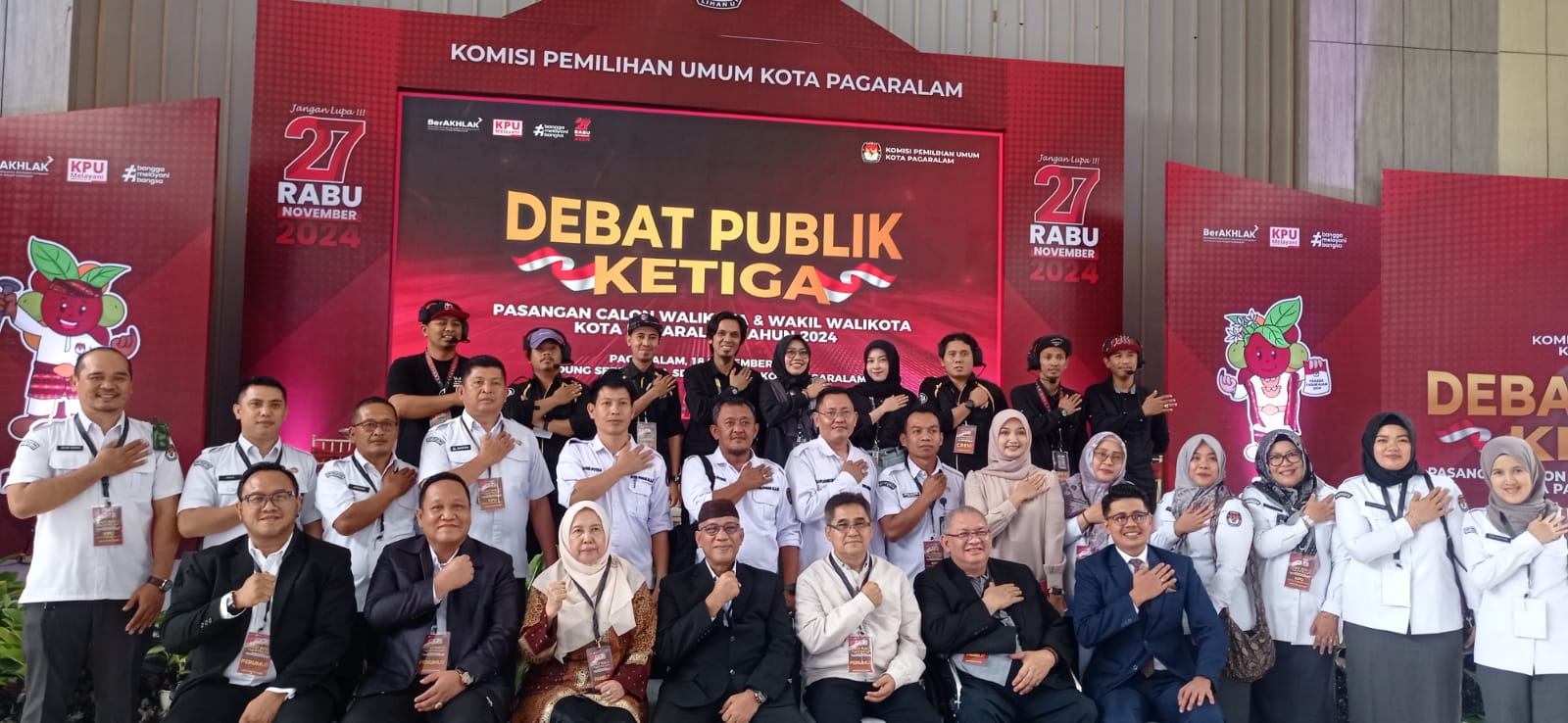 Komisi Pemilihan Umum Kota Pagar Alam Laksanakan Debat Publik Paslon Wako-wawako Putaran Ketiga.
