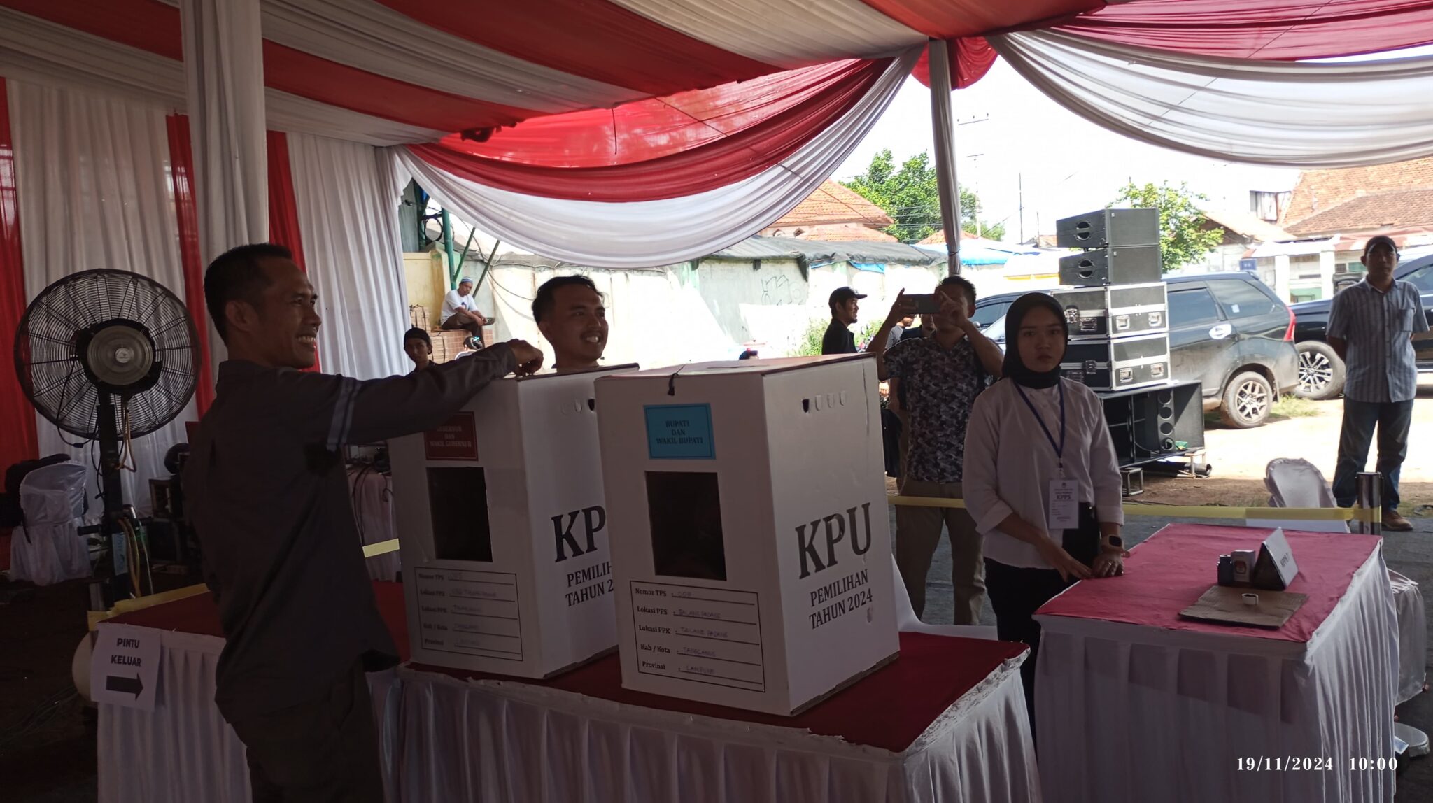Simulasi Pemungutan Suara & Perhitungan Suara dilapangan Tangsi Talangpadang