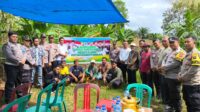 Polsek Sungai Sungai gelar' Nonton bareng Launching Gugus Tugas polri Ketahanan Pangan Bersama Keltan milenial dan para petani