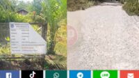 Jalan Rambat Beton di Desa Gemuruh, Tanjab Barat Mulai Rusak dalam Waktu Kurang dari Satu Tahun