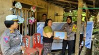 Sat Lantas Polresta Manado Salurkan Bansos Dalam Rangka Hari Lalu Lintas Bhayangkara Ke-69 Kepada Korban Laka Lantas