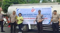 Hut Lantas Ke-69, Sat Lantas Polresta Manado Lakukan Bakti Sosial Penyaluran Air Bersih Ke Masyarakat