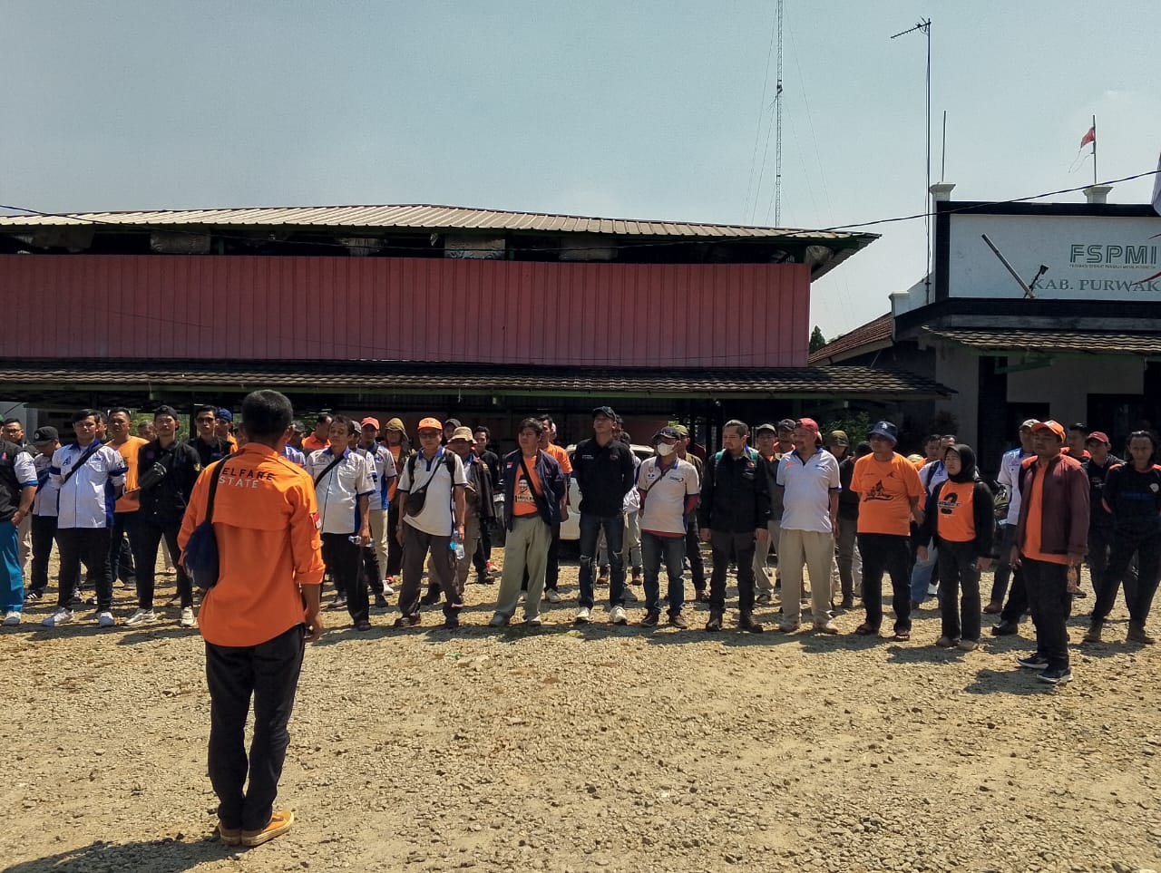 Federasi Serikat Pekerja Metal Kabupaten Purwakarta menghadiri kegiatan tiga tahun kebangkitan kelas pekerja