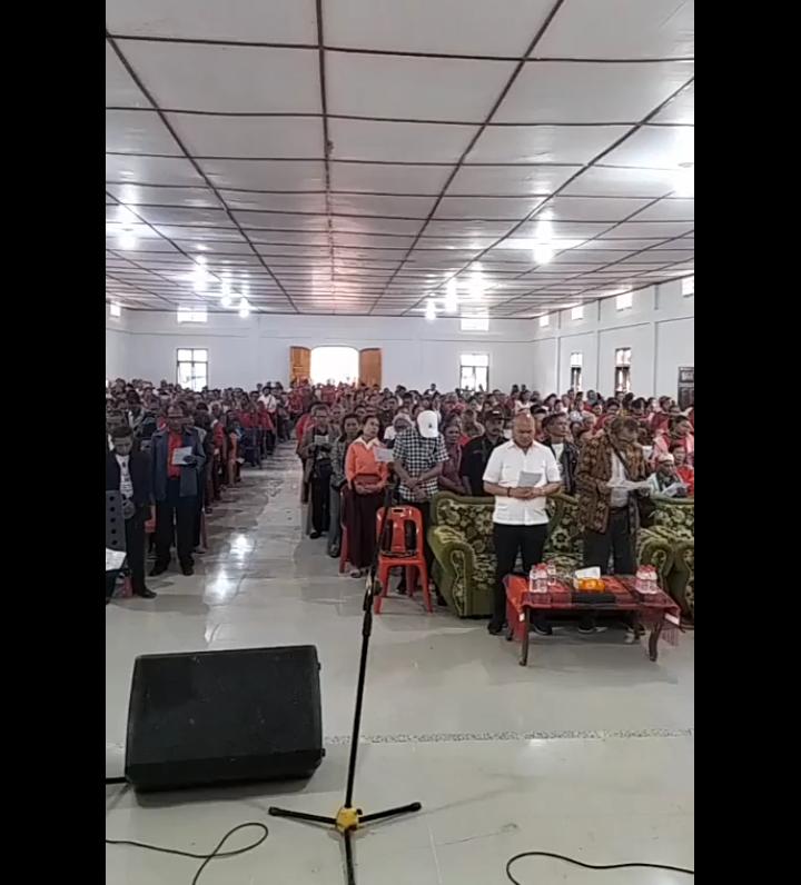 Ribuan Pomparan Marga Simamora, Sinaga, Gultom, dan Nainggolan di Pangaribuan Kompak Dukung Satika-Sarlandy di Pilkada Taput