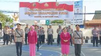 upacara serah terima jabatan Wakapolres Sikka di Lapangan Apel Kepolisian Resor SIKKA