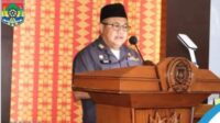 Sekda Kota Lubuk Linggau, H Trisko Defriyansa atas nama eksekutif menyampaikan jawaban eksekutif atas xx pemandangan umum fraksi-fraksi dewan