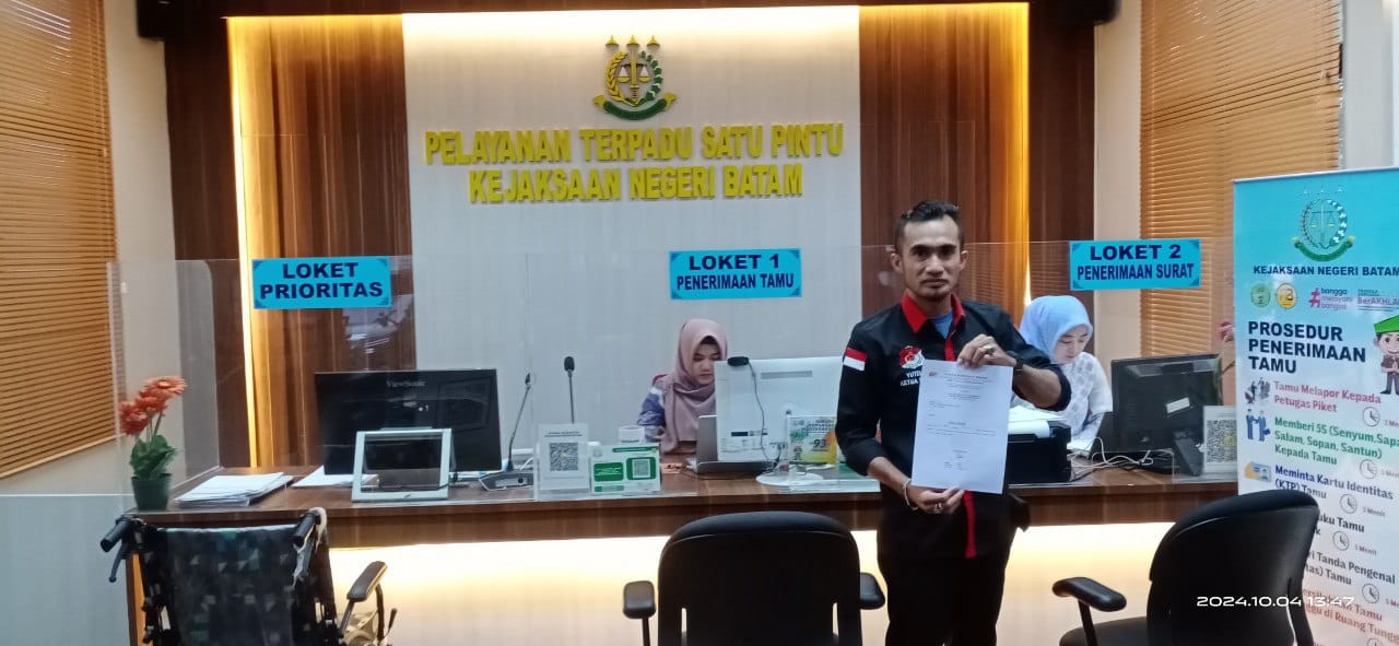 Laporan Dugaan Penyelewengan Dana BOS di SMK Negeri 2 Batam telah Resmi Diserahkan ke Kejati Batam, Yutel, : Beberapa Kepsek Lain Menyusul
