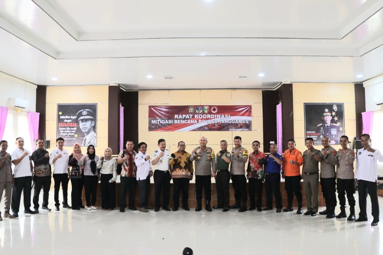 Polres Tanggamus Adakan Rapat Kordinasi Mitigasi Bencana