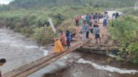 Jembatan Penghubung Ranai ke Desa Pian Tengah Rusak Diterjang Banjir untuk Kedua Kalinya*