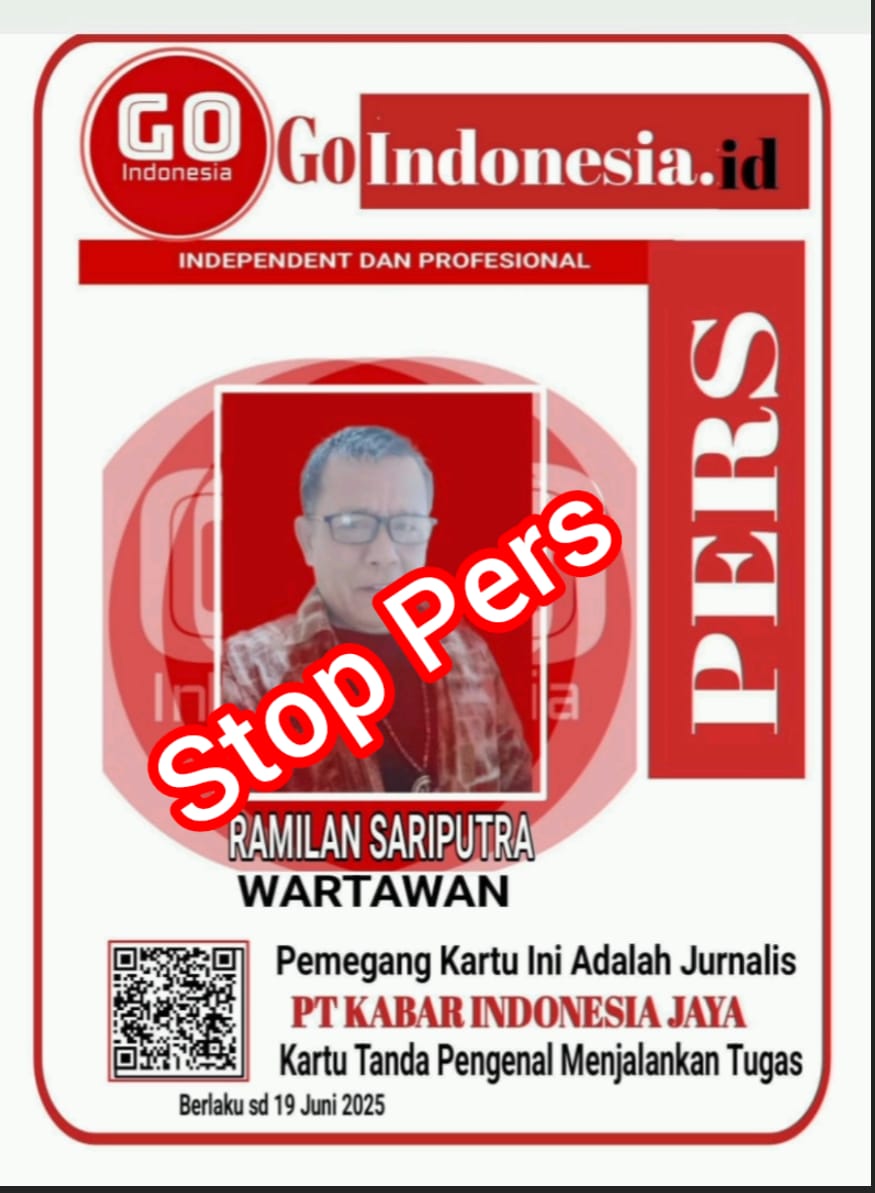 STOP PRES Resmi dari Dewan Redaksi Media Goindonesia