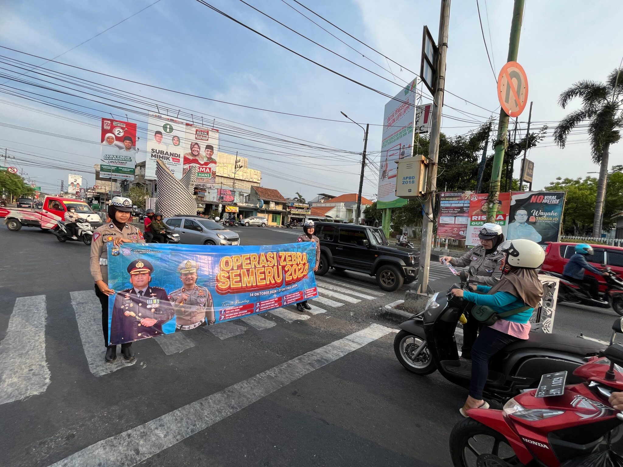 Upaya Preemtif Operasi Zebra Semeru 2024, Satlantas Polresta Sidoarjo Turun Langsung Ke Masyarakat