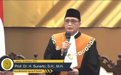 Syah!!! Secara Aklamasi YM Prof Dr Sunarto SH MH Terpilih Ketua M.A masa periode 2024 - 2029