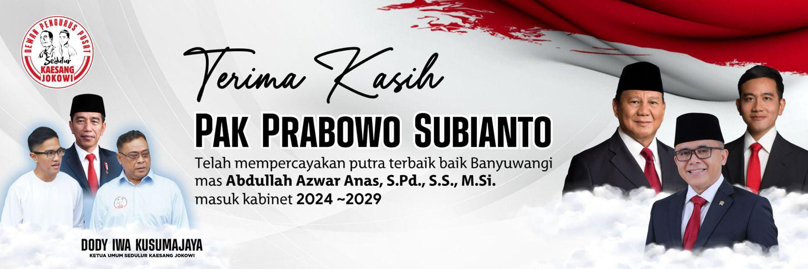 Dodi Iwa Kusumajaya Ucapkan Terima Kasih Kepada Pak Prabowo Subianto