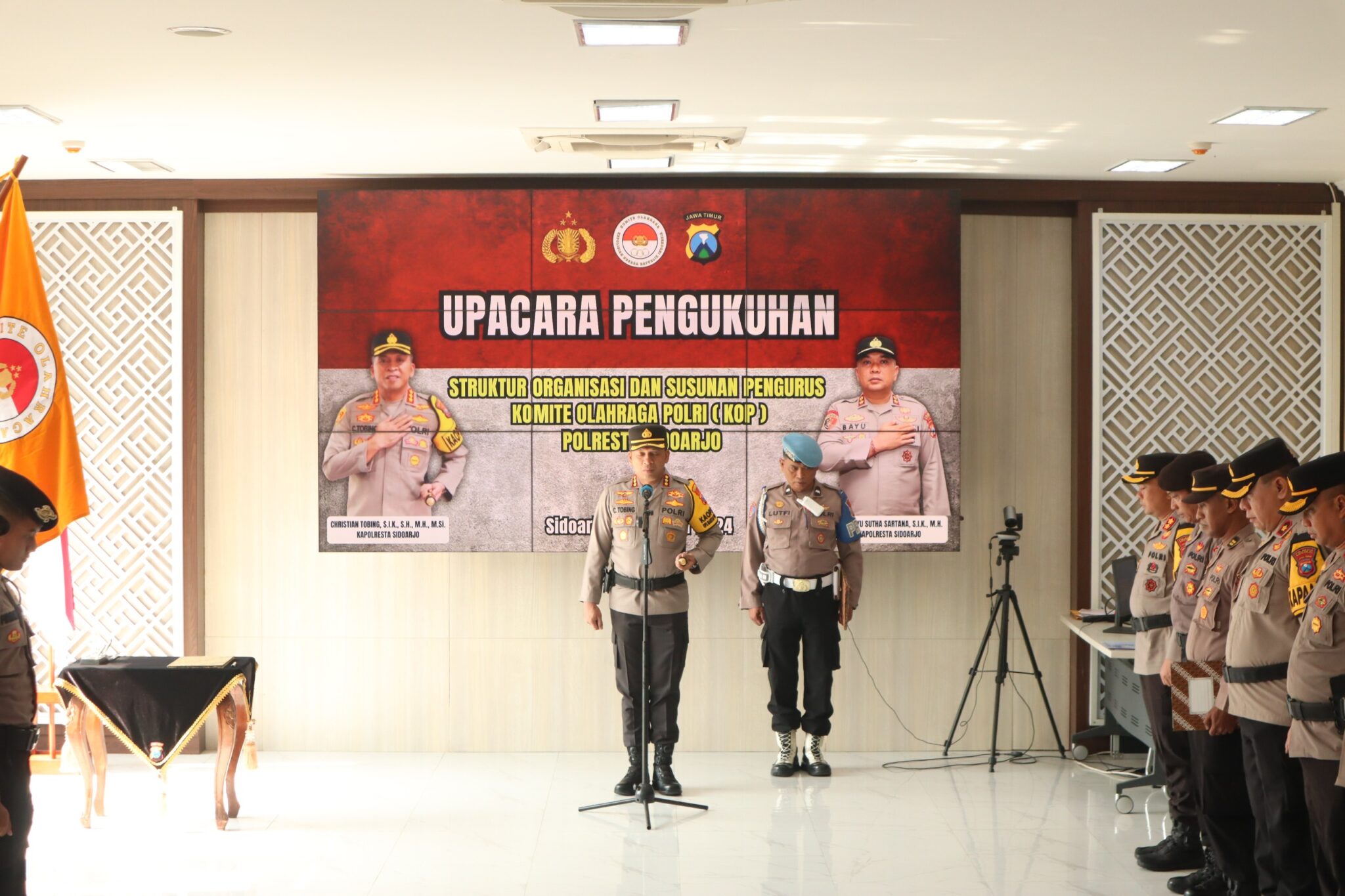 cu Prestasi Atlet Polri, Kapolresta Sidoarjo Kukuhkan Komite Olahraga