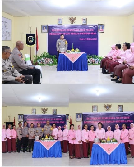 Kapolres Teluk Wondama Hadiri HUT Kesatuan Gerak Bhayangkari (HKGB) ke-72 di Aula Bhayangkari Polres Teluk Wondama.