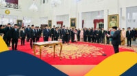 Presiden Prabowo Subianto Lantik Nusron Wahid sebagai Menteri ATR/Kepala BPN di Istana Negara