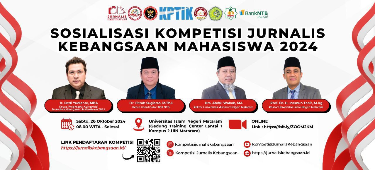 Jurnalis Kebangsaan Mahasiswa BNPT Adakan Sosialisasi dan Pelatihan Kompetisi di UIN Mataram dan UMMAT