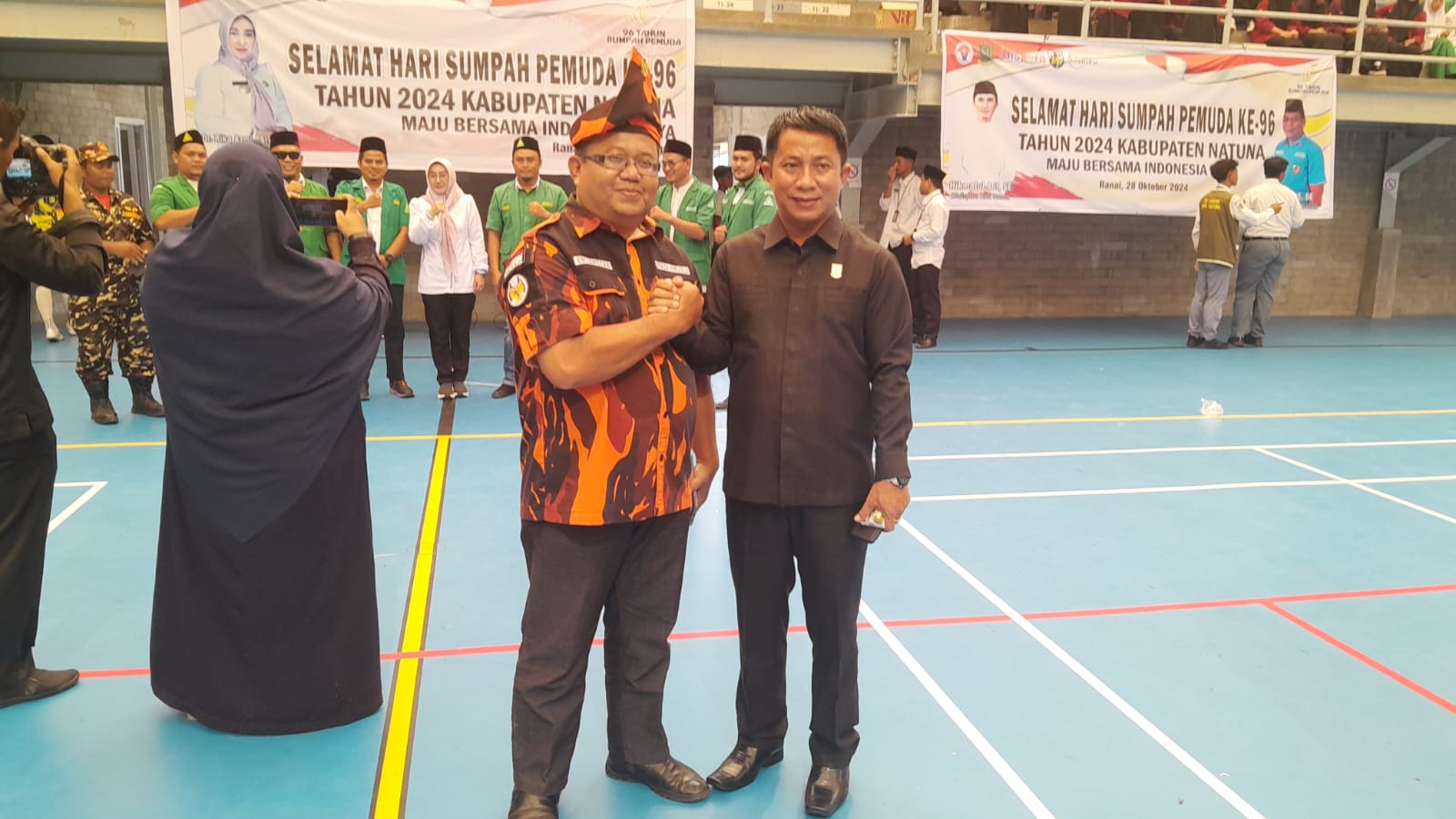 Ketua DPRD Kabupaten Natuna, Rusdi, Sampaikan Ucapan Selamat Hari Sumpah Pemuda di GOR Air Muluk