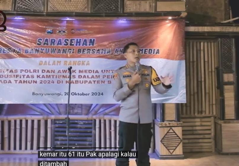 Kapolresta Banyuwangi Baru, Kombespol Rama Samtama Putra, Gelar Sarasehan Kedua dengan Media