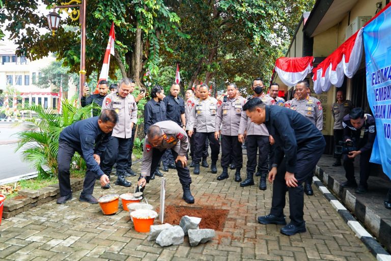 Wadankorbrimob Gelar Peletakan Batu Pertama Kantor Satuan Intelijen Brimob