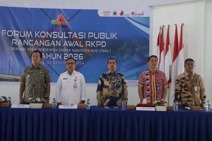 Pemerintah Kabupaten Nias Utara Melaksanakan Forum Konsultasi Publik Rancangan Awal Rencana Kerja Pemerintah Daerah (RKPD) Tahun 2026