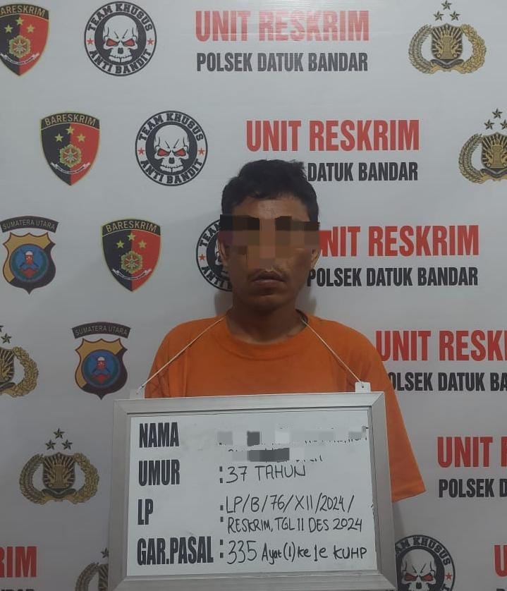 Pria Yang Mengancam Perempuan di Kota Tanjung Balai Ditangkap Polisi