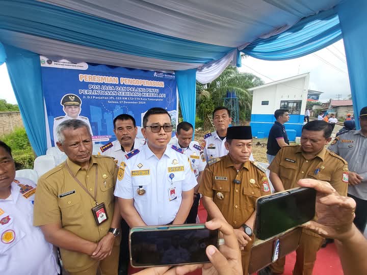 Peresmian Pengoperasian Pos Jaga Dan Palang Pintu Perlintasan Kereta Api,Di Hadiri Wali Kota Tanjung Balai.