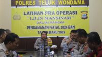 Kapolres Teluk Wondama Pimpin Latpra Ops Lilin Mansinam 2024