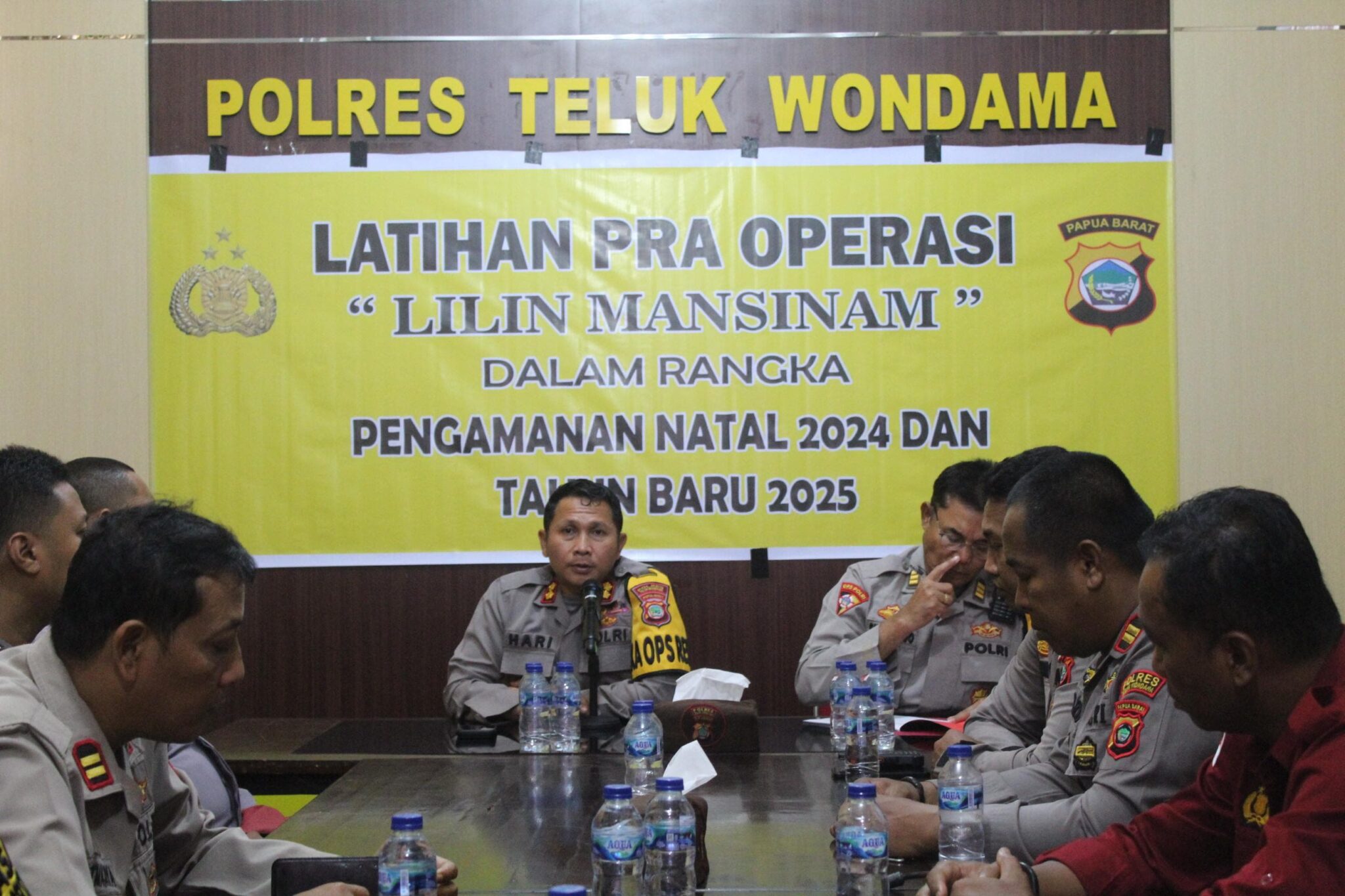 Kapolres Teluk Wondama Pimpin Latpra Ops Lilin Mansinam 2024