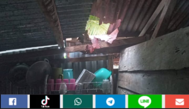 Bangunan Rumah Warga Batangmata Rusak Diterjang Angin Kencang, BPBD dan Dinas Sosial Berikan Tanggapan