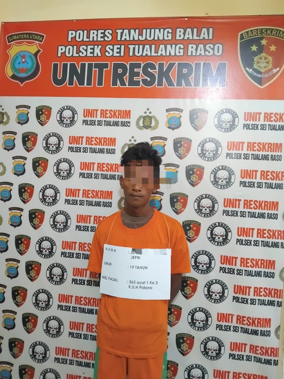 Polres Tanjung Balai Berhasil Menangkap Pembobol Rumah Masyarakat Kurang dari 12 Jam.