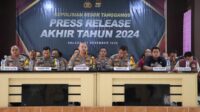 Konferensi Pers Kapolres Tanggamus Capaian Selama Tahun 2024