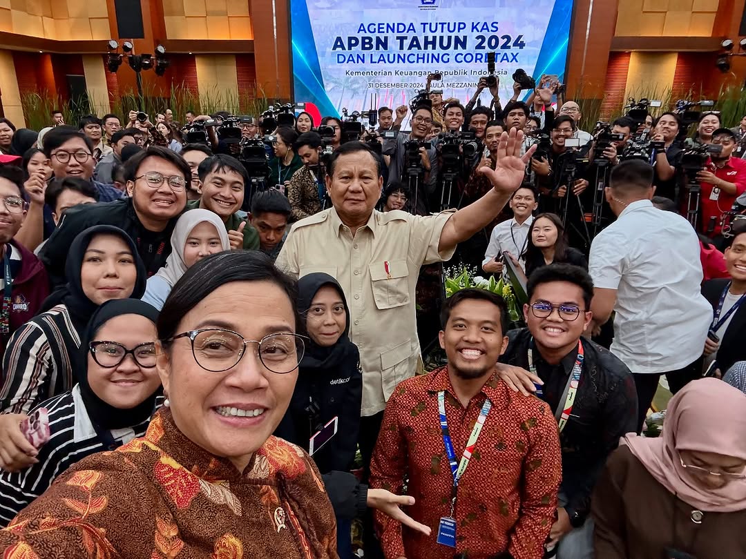 PPN TIDAK NAIK…! Presiden Prabowo hadir di rapat Tutup Kas APBN 2024 dan launching Core Tax di Kementerian Keuangan