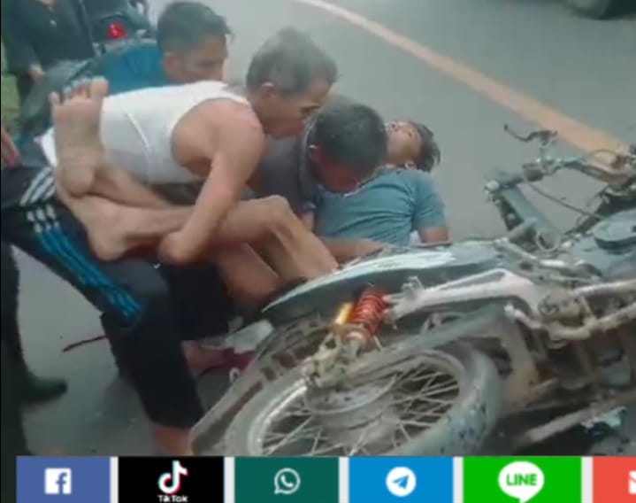 Kecelakaan di Desa Jebak Antara Motor dan Truk Batubara, Kemacetan Panjang Tak Terhindarkan