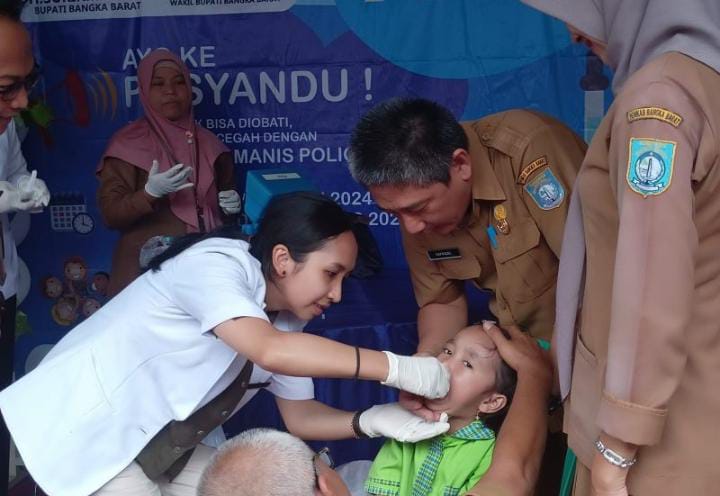 Puluhan Ribu Anak di Bangka Barat Mulai Diberikan Vaksin Polio