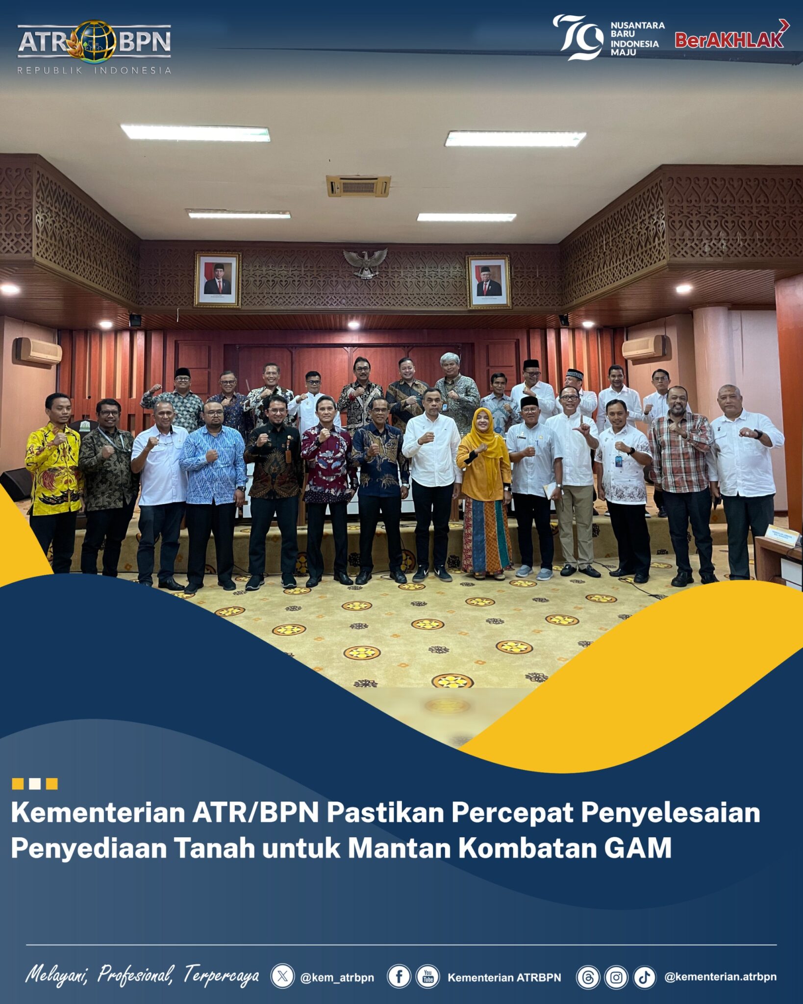 Kementerian ATR/BPN Pastikan Percepat Penyelesaian Penyediaan Tanah untuk Mantan Kombatan GAM