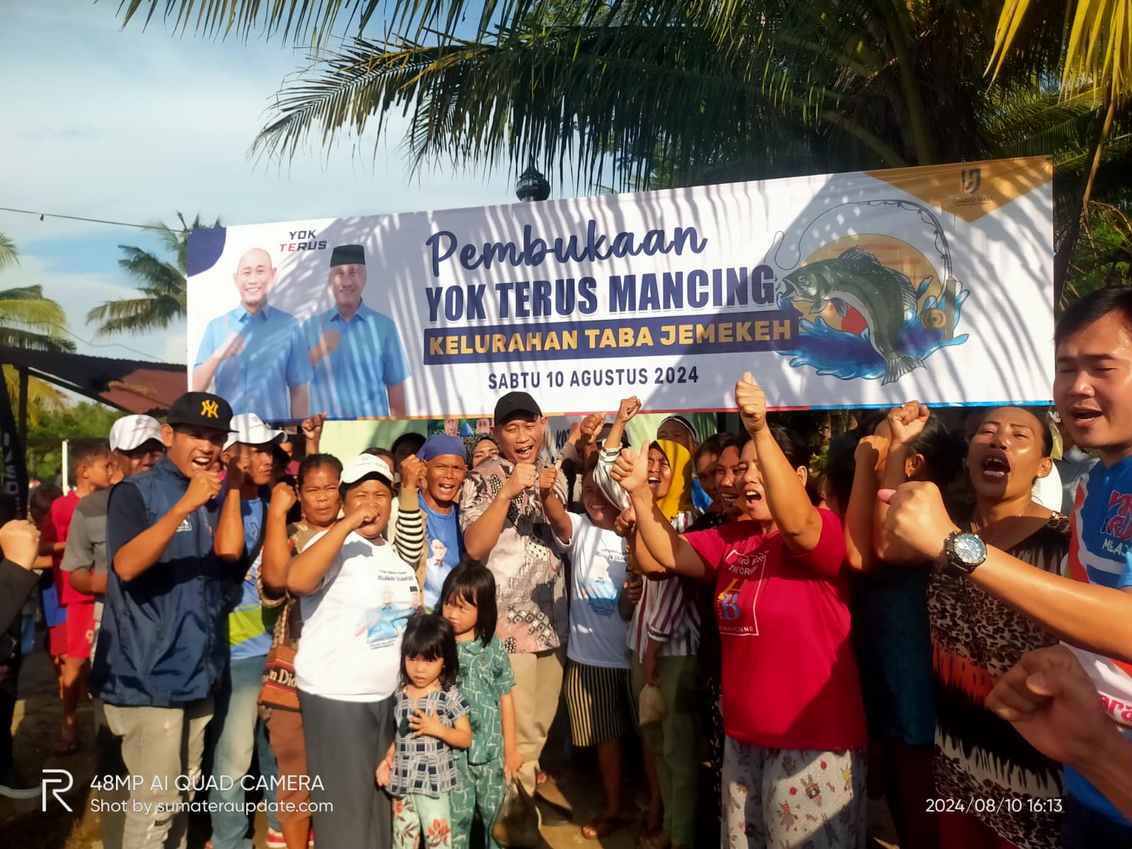 Relawan Bakal Calon Wali Kota dan Wakil Wali Kota Lubuk Linggau, H. Rachmat Hidayat dan H. Rustam Effendi menggelar Lomba Memancing