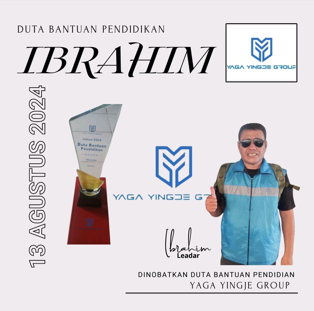 Ibrahim Dinobatkan Jadi Duta Bantuan Pendidikan dari Yaga Yingje Group