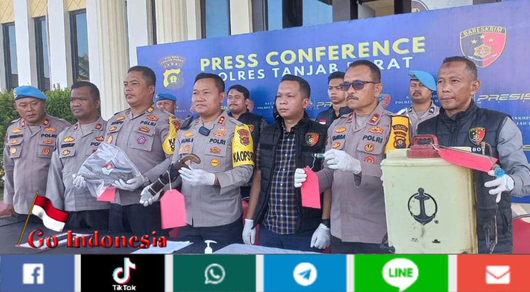 Polres Tanjab Barat Kembali Tangkap Pelaku Pembakaran Hutan dan Lahan