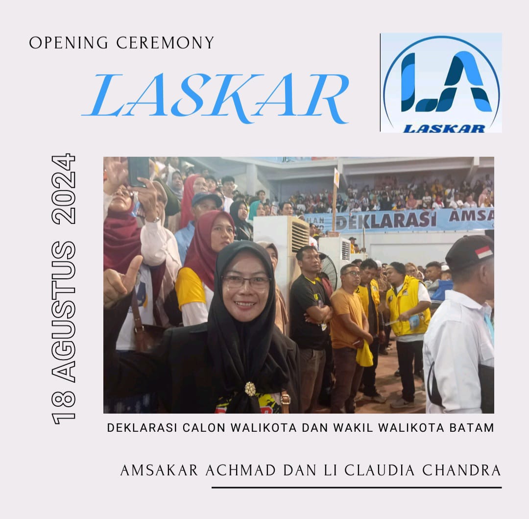 Adelia Werdiningsih S Psi ,M Psi Ketua Laskar Amasakar Hadir di Deklarasi Calon Wali Kota dan Wakil Wali Kota Batam