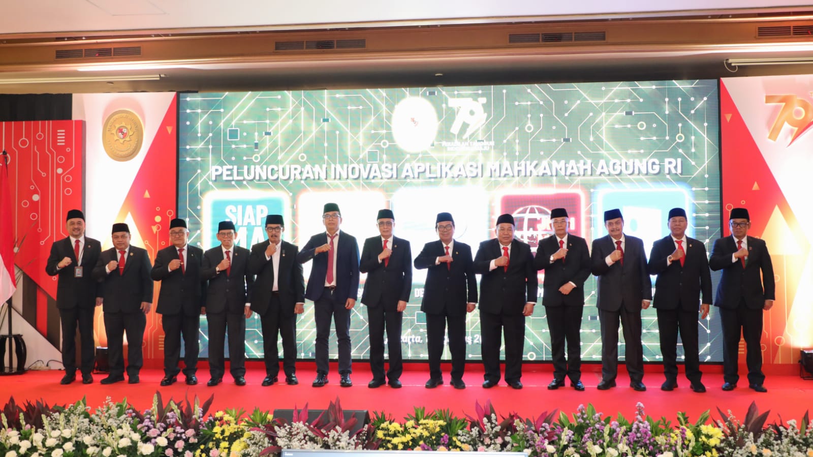 Tegaskan Komitmen di Hari Jadi ke 79 Tahun ,Mahkamah Agung Luncurkan Lima Aplikasi