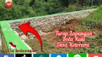 Turap Lapangan Bola Kaki Desa Kotorami Sudah Direhab PJs Kades, Tetap Merugikan Negara
