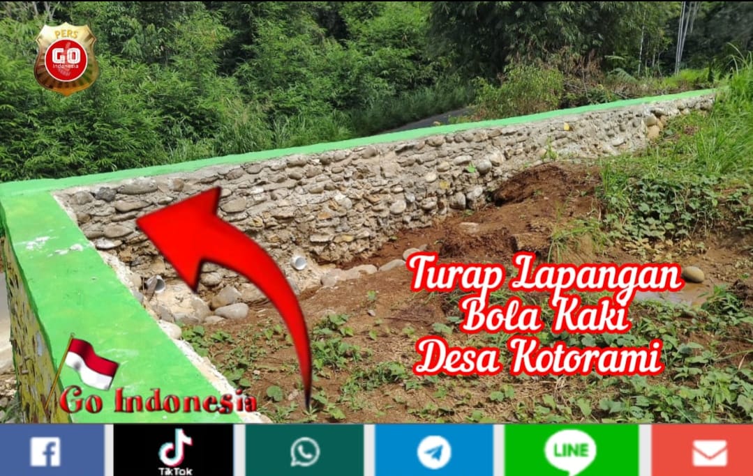 Turap Lapangan Bola Kaki Desa Kotorami Sudah Direhab PJs Kades, Tetap Merugikan Negara