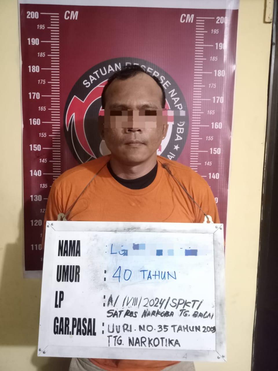 Miliki dan Jual Narkotika LI alias L Diamankan Sat Resnarkoba Polres Tanjung Balai di Hotel