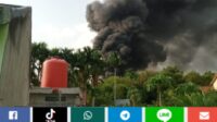 Heboh!! Gudang Ban Bekas Terbakar, Bukan Gudang Minyak di Simpang Rimbo